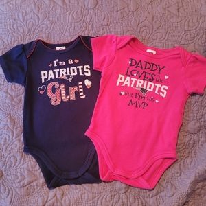 2 Girls Patriots Onesies